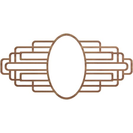 Ekena Millwork Elizabeth Wood Fretwork Pierced Ceiling Medallion, Walnut, 16"W x 8"H x 4 3/8"IW x 7 5/8"IH x 1/4"T CMWP16X08X0250EBWA